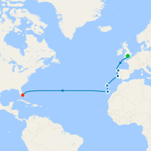 Europe Transatlantic from Southampton to Ft. Lauderdale