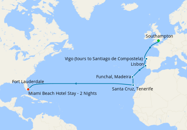 Cruise Itinerary Map