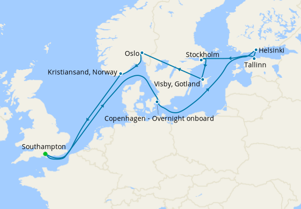 Cruise Itinerary Map