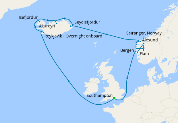Cruise Itinerary Map