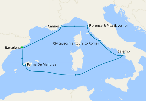 Cruise Itinerary Map