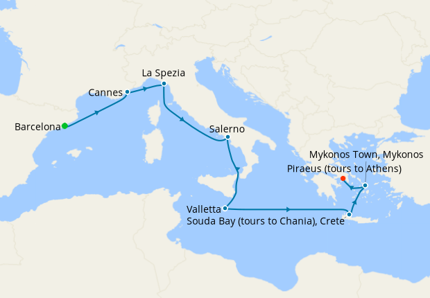 Cruise Itinerary Map