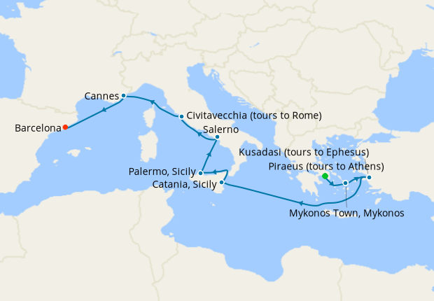 Cruise Itinerary Map