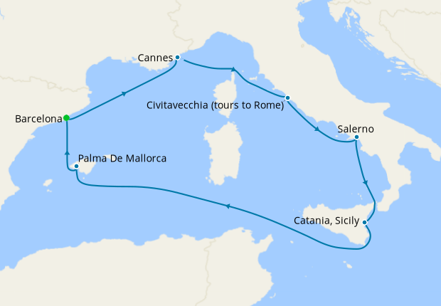 Cruise Itinerary Map