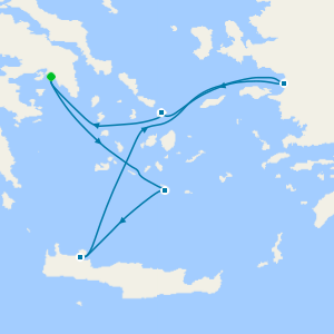 Greek Isles, Turkey & Mykonos Overnight from Athens