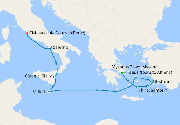 Cruise Itinerary Map
