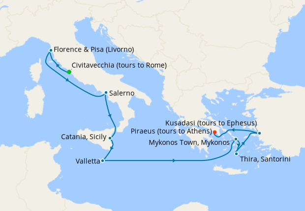 Cruise Itinerary Map