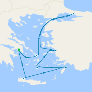 Greek Isles, Turkey & Istanbul Overnight from Athens