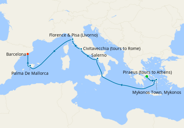 Cruise Itinerary Map