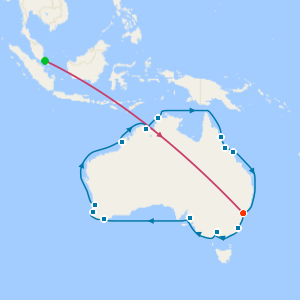 Singapore Stopover, Sydney Stay and Australia Circumnavigation