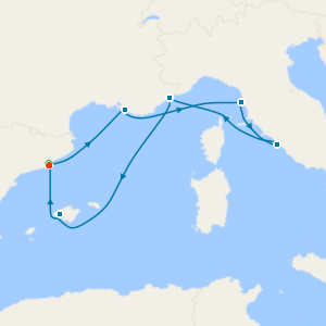 French Riviera, Italy & Spain from Barcelona with Stay
