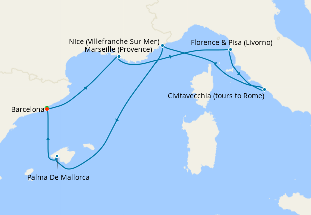 Cruise Itinerary Map