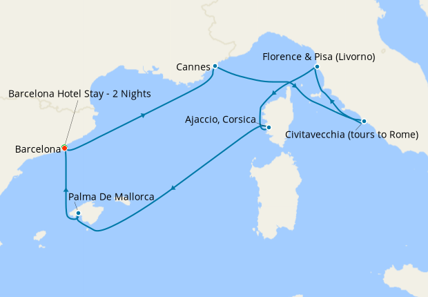 Cruise Itinerary Map