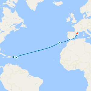 Transatlantic Cruise from San Juan to Barceona with Stays
