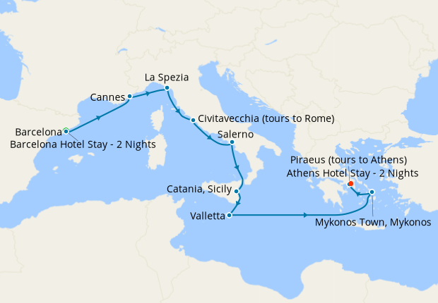 Cruise Itinerary Map