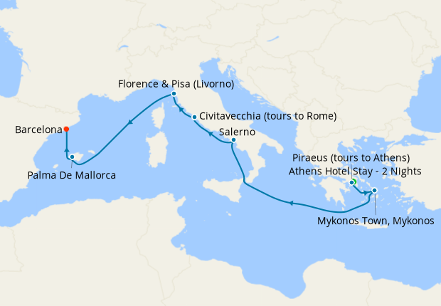 Cruise Itinerary Map