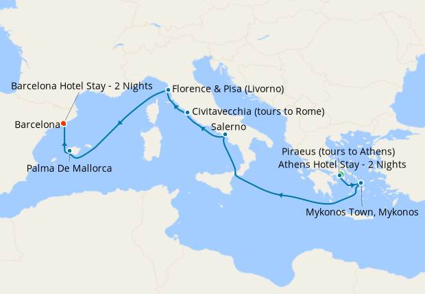Cruise Itinerary Map
