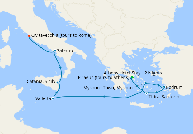 Cruise Itinerary Map