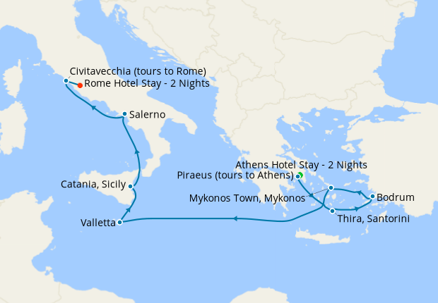 Cruise Itinerary Map