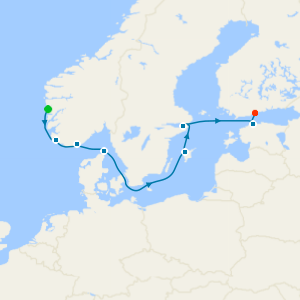 From the North Sea to the Baltic from Bergen to Helsinki
