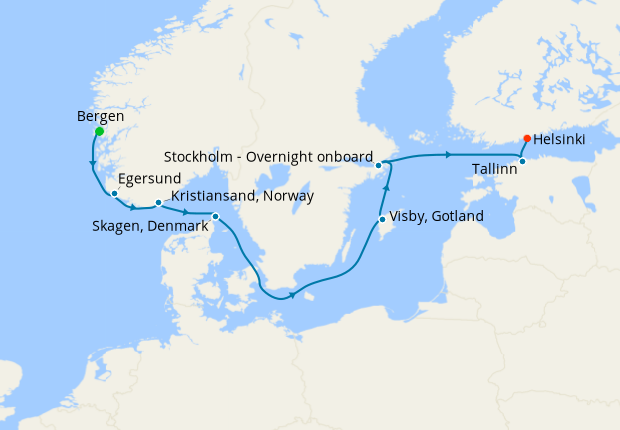 Cruise Itinerary Map