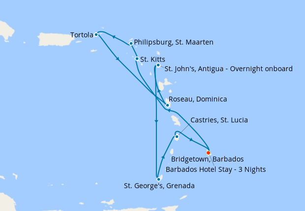 Cruise Itinerary Map