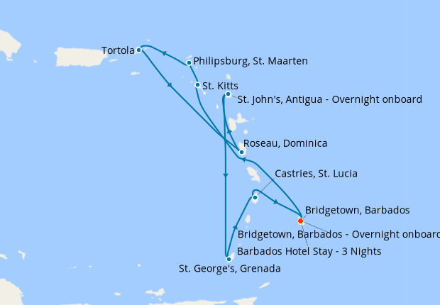 Cruise Itinerary Map