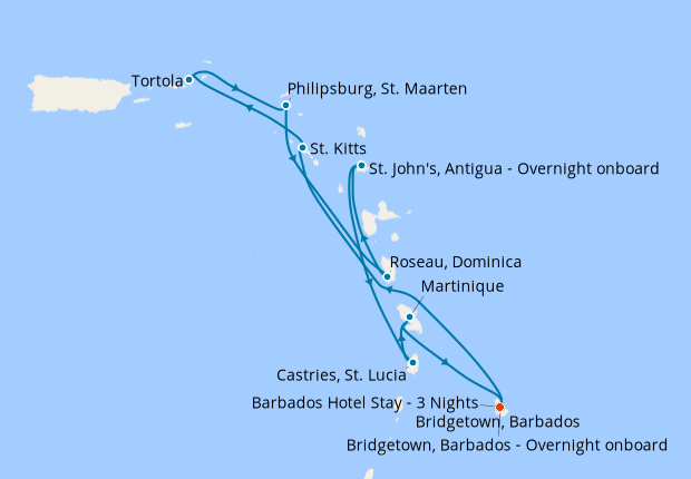 Cruise Itinerary Map