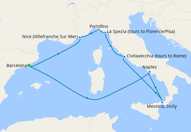 Cruise Itinerary Map