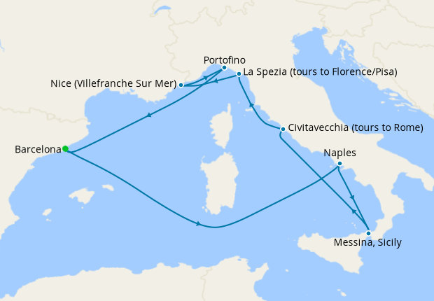 Cruise Itinerary Map