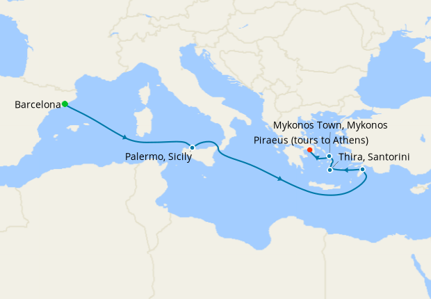 Cruise Itinerary Map