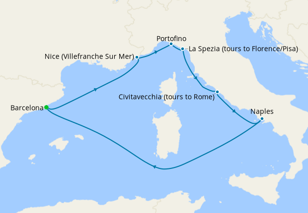 Cruise Itinerary Map