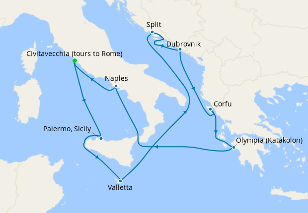 Cruise Itinerary Map