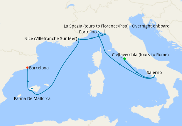 Cruise Itinerary Map
