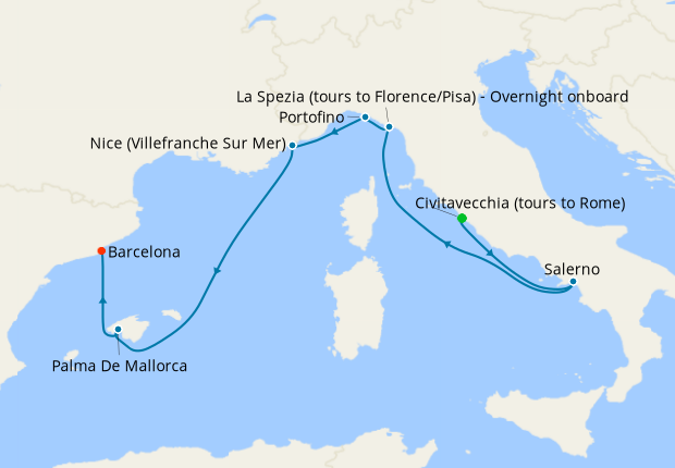 Cruise Itinerary Map