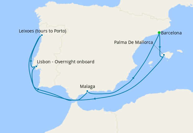 Cruise Itinerary Map