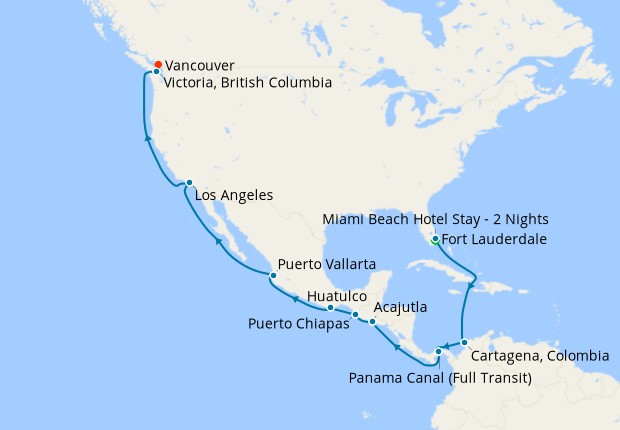 Cruise Itinerary Map
