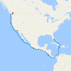 Panama Canal & Pacific Coast with Miami Beach and Vancouver Stays