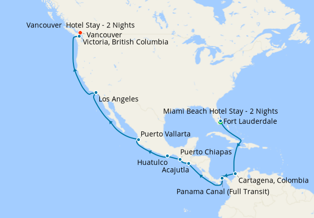 Cruise Itinerary Map
