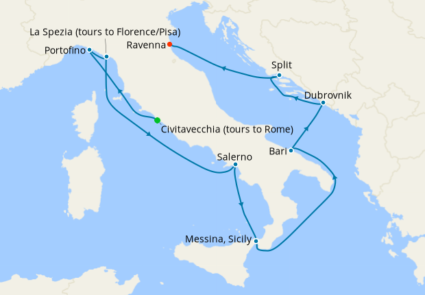 Cruise Itinerary Map