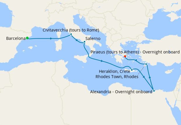 Cruise Itinerary Map