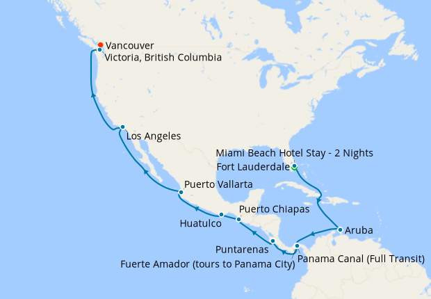 Cruise Itinerary Map