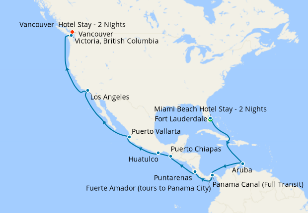 Cruise Itinerary Map