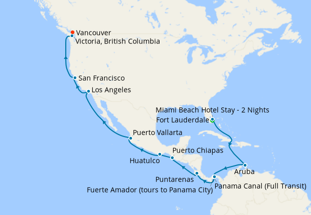 Cruise Itinerary Map