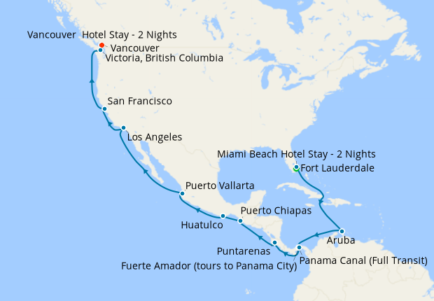 Cruise Itinerary Map