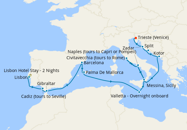 Cruise Itinerary Map