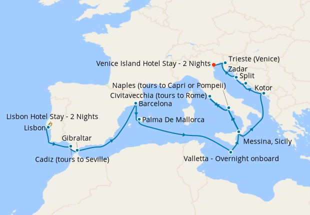Cruise Itinerary Map