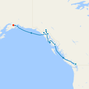 Voyage of the Glaciers Northbound from Vancouver with Stay