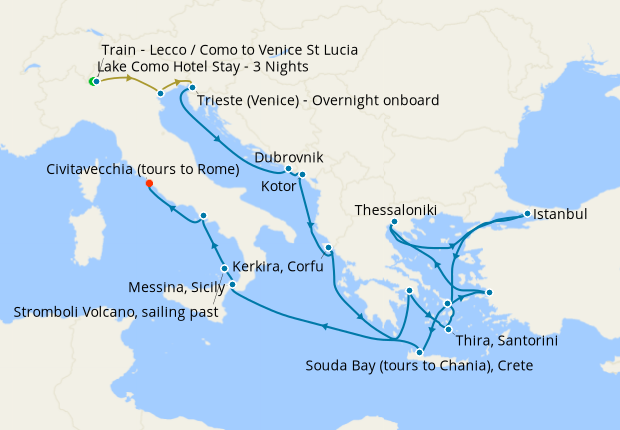 Cruise Itinerary Map