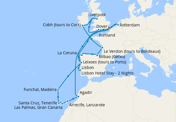 Cruise Itinerary Map